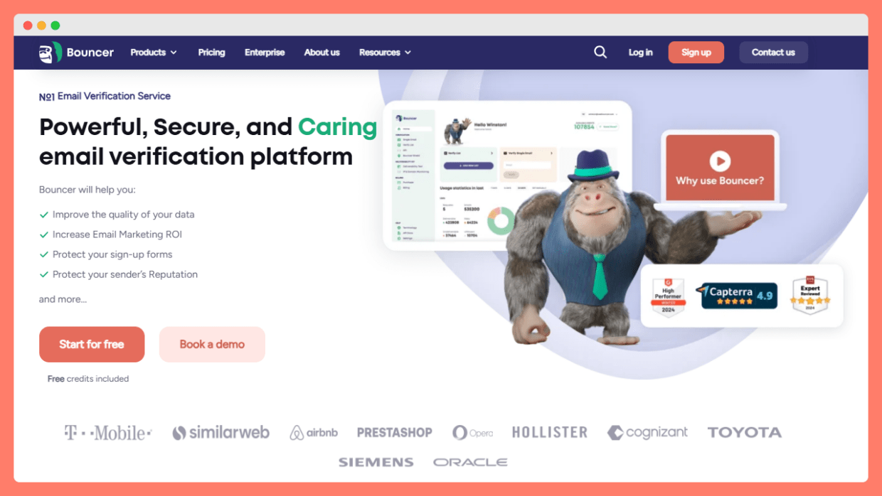 Bouncer Plattform zur E-Mail-Überprüfung - Startseite