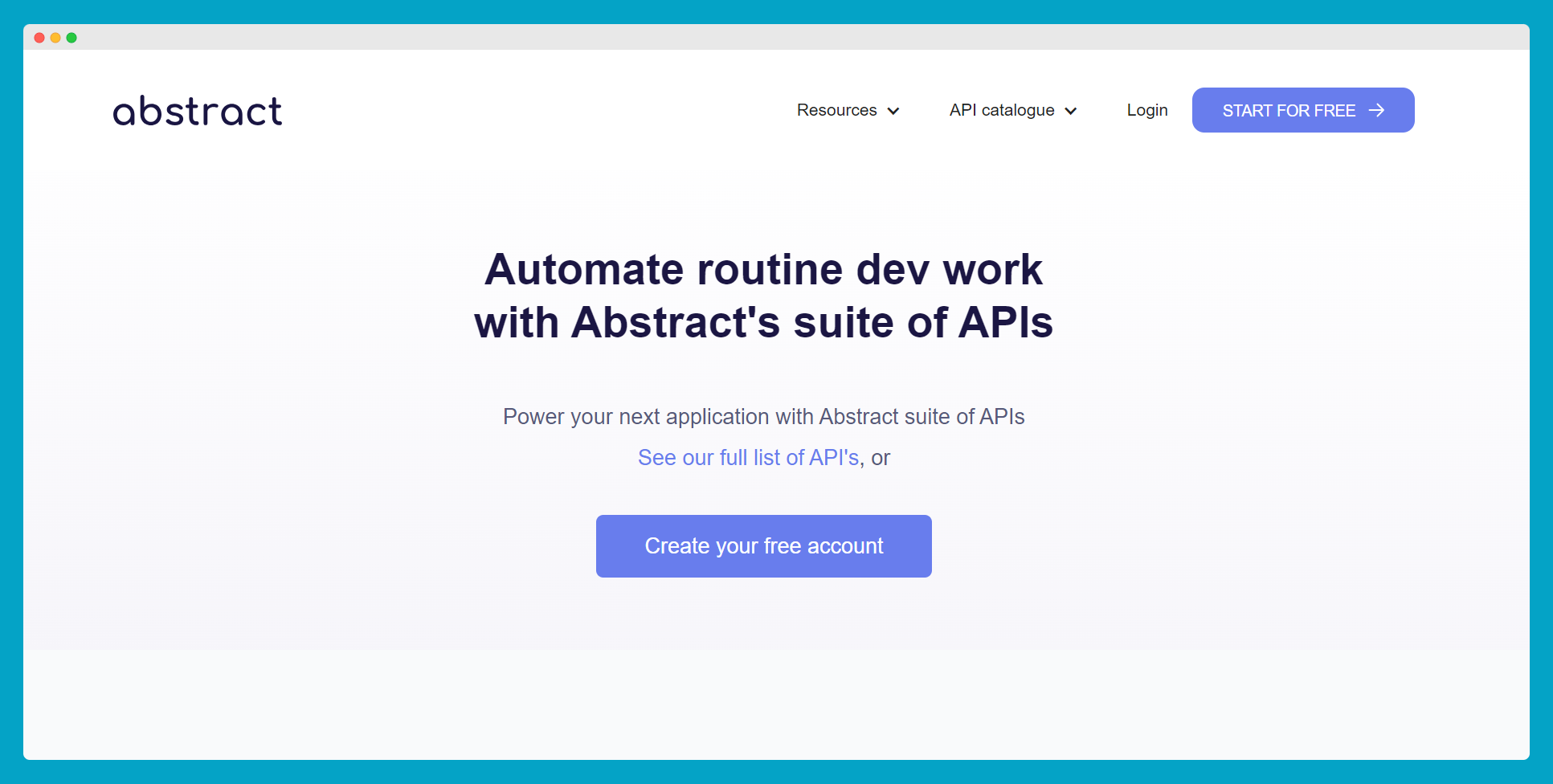 Astratto - API di convalida