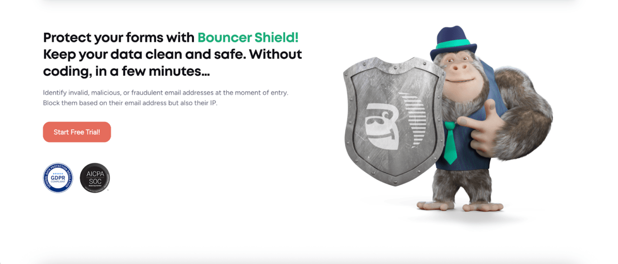 Alternatíva k Oopspam - Bouncer shield